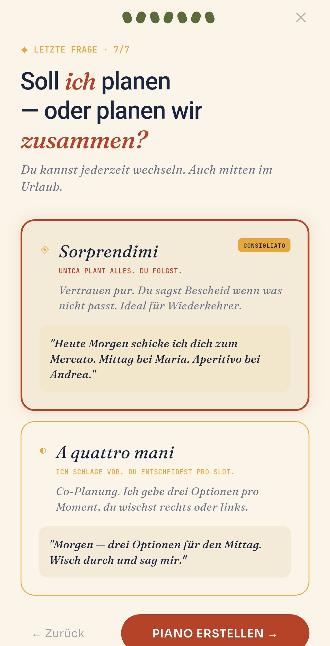 Unica Benaco — Sorprendimi oder A quattro mani: wie viel Unica plant
